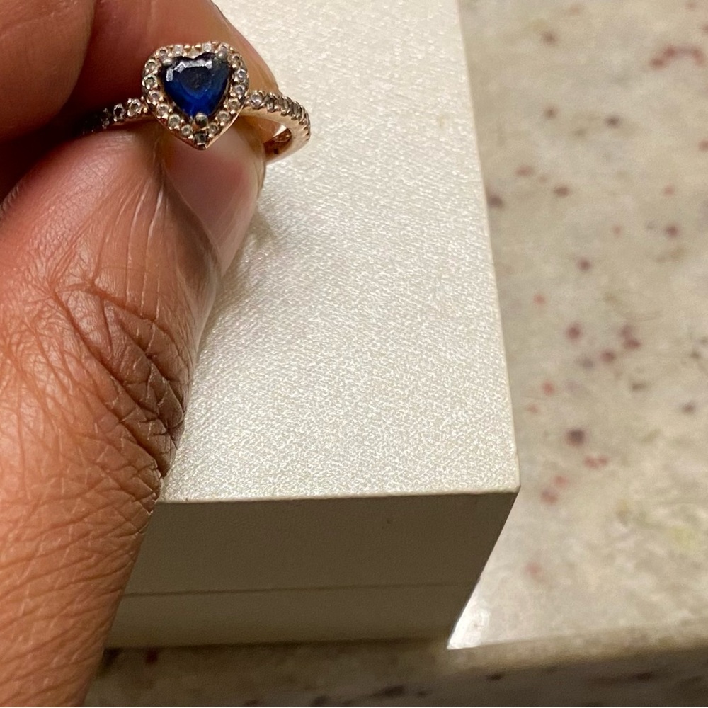 Pandora sapphire heart ring